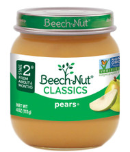 Beech-Nut Classics Jar Stage 2 Pears -- 4 oz Each / Pack of 10