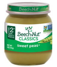 Beech-Nut Classics Jar Stage 2 Sweet Peas -- 4 oz Each / Pack of 10