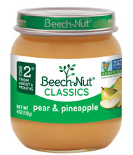 Beech-Nut Classics Jar Stage 2 Pear & Pineapple -- 4 oz Each / Pack of 10