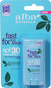 3 PACK of Alba Botanica Fast Fix Sun Stick SPF 30 -- 0.5 oz
