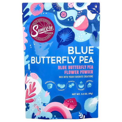 <img alt="Suncore Foods, Blue Butterfly Pea Flower Powder, 3.5 oz (99 g)" title="Suncore Foods, Blue Butterfly Pea Flower Powder, 3.5 oz (99 g),857069007002"