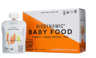White Leaf Biodynamic Organic Baby Food Carrot Sweet Potato & Pea -- 6 Pouches