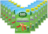 Black Forest Organic Gummy Worms Candy Gluten Free Assorted Fruit -- 12 Bags