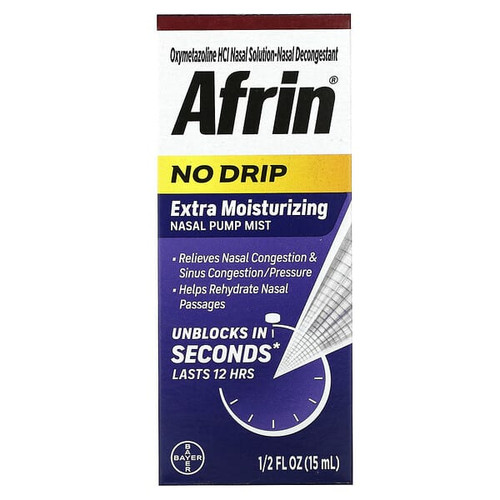 <img alt="Afrin, No Drip, Extra Moisturizing, Nasal Pump Mist , 1-2 fl oz (15 ml)" title="Afrin, No Drip, Extra Moisturizing, Nasal Pump Mist , 1-2 fl oz (15 ml),041100015112"