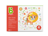 Babyganics Skin Love Diapers, Size 4 -- 68 Pack