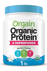 Orgain Organic Protein Superfoods Plant Based Protein Powder Vanilla -- 1 lb