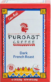 Puroast Ground Low Acid Coffee Dark French Roast -- 12 K-Cups