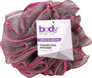 3 PACK of Body Benefits Charcoal Infused Bath Pouf Assorted Colors -- 1 Loofah