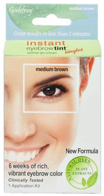 Godefroy Instant Eyebrow Tint Singles - Medium Brown -- 1 Kit