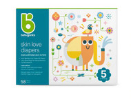 Babyganics Skin Love Diapers, Size 5 -- 58 Package
