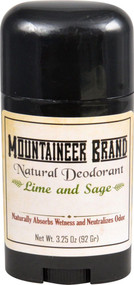 Mountaineer Brand Natural Deodorant Lime and Sage -- 3.25 oz