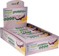 Genuine Health Fermented Vegan Proteins plus Protein Bars Digestive Support Lemon Coconut -- 12 Bars