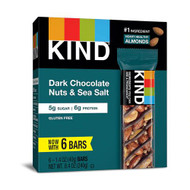 Kind Nuts and Spices Bar Dark Chocolate Nuts and Sea Salt -- 6 Bars