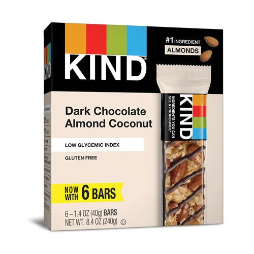 Kind Fruit and Nut Bar Dark Chocolate Almond and Coconut 6 Bars