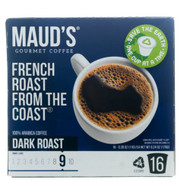 Mauds Gourmet Coffee French Roast From The Coast Coffee Pods Dark Roast -- 16 Pods