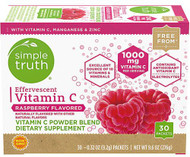 Simple Truth Effervescent Vitamin C Powder Blend Raspberry -- 30 Packets