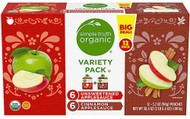 Simple Truth Organic Apple Sauce Variety Pack Unsweetened & Apple Cinnamon -- 12 Pouches