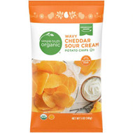 3 PACK of Simple Truth Organic Wavy Cheddar Potato Chips Sour Cream -- 5 oz