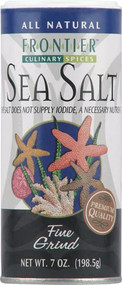 3 PACK of Frontier Culinary Spices Sea Salt Fine Grind -- 7 oz