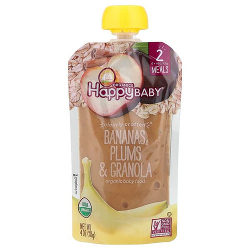 <img alt="3 PACK of Happy Family Organics, Happy Baby, Organic Baby Food, 6+ Months, Bananas, Plums & Granola, 4 oz (113 g)" title="3 PACK of Happy Family Organics, Happy Baby, Organic Baby Food, 6+ Months, Bananas, Plums & Granola, 4 oz (113 g),819573013894"