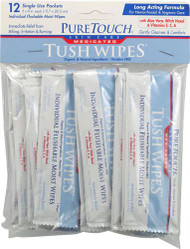 Puretouch Skin Care Medicated Tush Wipes -- 12 Packets