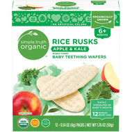 Simple Truth Organic Rice Husks Baby Teething Wafers Apple & Kale -- 12 Packs
