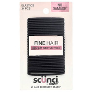 <img alt="3 PACK of Scunci, No Damage Elastics, Fine Hair, All Day Gentle Hold, Black, 34 Pieces" title="3 PACK of Scunci, No Damage Elastics, Fine Hair, All Day Gentle Hold, Black, 34 Pieces,043194159758"