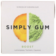Simply Gum, Simply Gum, Boost, 15 Pieces
