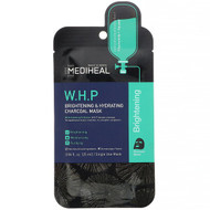 3 PACK of Mediheal, W.H.P, Brightening & Hydrating Charcoal Mask, 1 Sheet, 0.84 fl oz (25 ml)