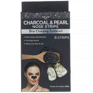 3 PACK of Azure Kosmetics, Charcoal & Pearl, Nose Strips, Deep Cleansing Treatment, 5 Strips