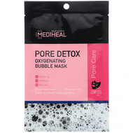 3 PACK of Mediheal, Pore Detox, Oxygenating Bubble Mask, 1 Sheet, 0.60 fl oz (18 ml)