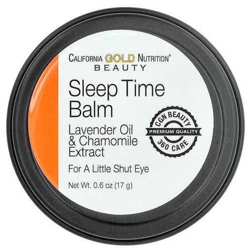 <img alt="California Gold Nutrition, Beauty, Sleep Time Balm, Lavender & Chamomile, 0.6 oz (17 g)" title="California Gold Nutrition, Beauty, Sleep Time Balm, Lavender & Chamomile, 0.6 oz (17 g),898220014057"
