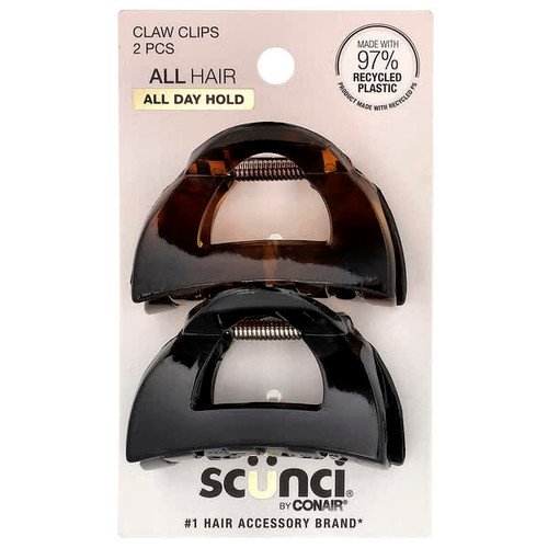 <img alt="3 PACK of Scunci, Claw Clips, 2 Pieces" title="3 PACK of Scunci, Claw Clips, 2 Pieces,043194913022"