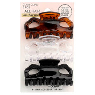 <img alt="3 PACK of Scunci, Claw Clips, Assorted Colors, 3 Pieces" title="3 PACK of Scunci, Claw Clips, Assorted Colors, 3 Pieces,043194161119"