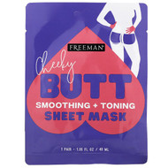 3 PACK of Freeman Beauty, Cheeky Butt Sheet Mask, Smoothing + Toning, 1 Pair, 1.35 fl oz (40 ml)