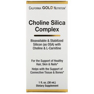 California Gold Nutrition, Choline Silica Complex, Bioavailable Collagen Support, 1 fl oz (30 ml)