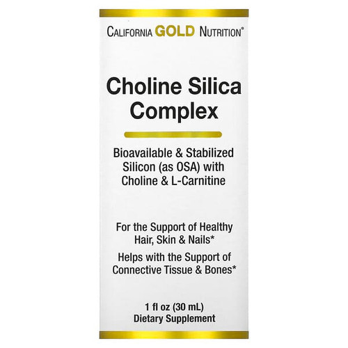 <img alt="California Gold Nutrition, Choline Silica Complex, Bioavailable & Stabilized Silicon with Choline & L-Carnitine, 1 fl oz (30 ml)" title="California Gold Nutrition, Choline Silica Complex, Bioavailable & Stabilized Silicon with Choline & L-Carnitine, 1 fl oz (30 ml),898220015979"