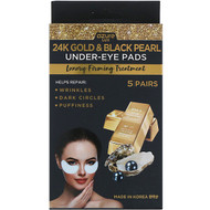 3 PACK of Azure Kosmetics, 24K Gold & Black Pearl, Under-Eye Pads, Luxury Firming Treatment, 5 Pairs