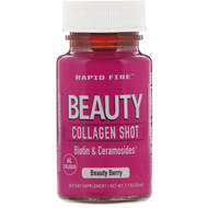 3 PACK of RAPIDFIRE, Beauty Collagen Shot, Biotin & Ceramosides, Beauty Berry, 6 g, 1.7 oz (50 ml)