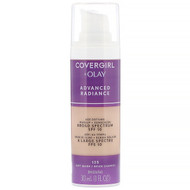Covergirl, Olay Advanced Radiance, Age-Defying Makeup, SPF 10, 125 Buff Beige, 1 fl oz (30 ml)
