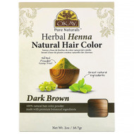 3 PACK of Okay, Herbal Henna Natural Hair Color, Dark Brown, 2 oz (56.7 g)