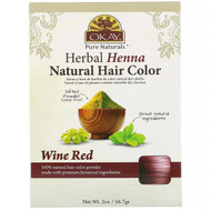 3 PACK of Okay, Herbal Henna Natural Hair Color, Wine Red, 2 oz (56.7 g)