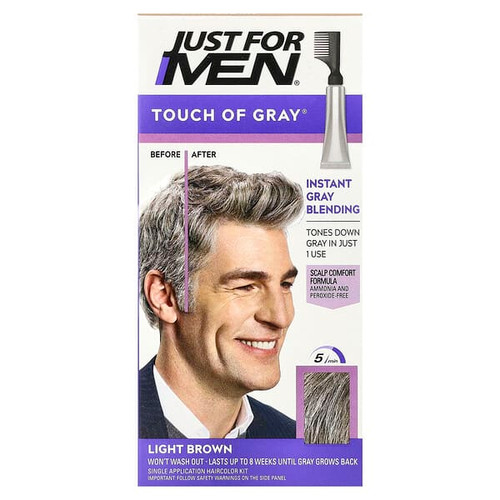 <img alt="Just for Men, Touch of Gray, T-25 Light Brown, Single Application Haircolor Kit" title="Just for Men, Touch of Gray, T-25 Light Brown, Single Application Haircolor Kit,011509041357"