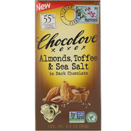 3 PACK of Chocolove, Almonds, Toffee & Sea Salt in Dark Chocolate, 3.2 oz (90 g)