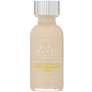L'Oreal, True Match Super-Blendable Makeup, W1 Porcelain, 1 fl oz (30 ml)