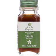3 PACK of Simply Organic, Madagascar Pure Vanilla Extract, 1 fl oz (30 ml)