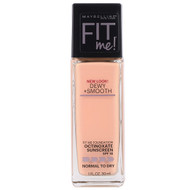 3 PACK of Maybelline, Fit Me, Dewy + Smooth Foundation, 130 Buff Beige, 1 fl oz (30 ml)