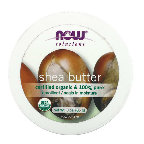 <img alt="NOW Foods, Solutions, Organic Shea Butter, 3 oz (85 g)" title="NOW Foods, Solutions, Organic Shea Butter, 3 oz (85 g),733739077516"