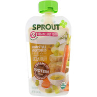 3 PACK of Sprout Organic, Baby Food, Stage 2, Homestyle Vegetables & Pear, 3.5 oz (99 g)