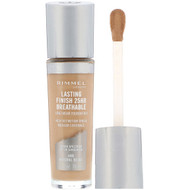 3 PACK of Rimmel London, Lasting Finish 25HR Breathable Long Wear Foundation, 400 Natural Beige, 1 fl oz (30 ml)